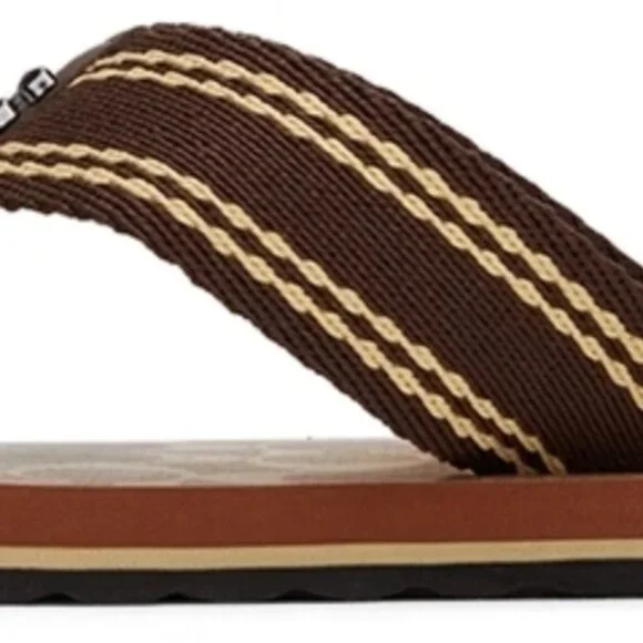 COACH Mens Webbing Flip Flop Size 9, Tan Signature LIMTED QTYS! BLOWOUT!!!! - Picture 7 of 7